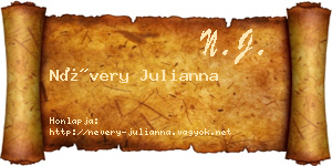 Névery Julianna névjegykártya