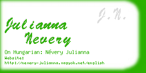 julianna nevery business card